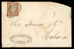 Stamp of Cuba » Spanish Dominion 1855-60, The local mail service of Havana overprints, an outstanding collection of ten genuine covers