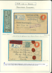 Stamp of Ireland » GB Used In Ireland 1874–1922 Registered Envelopes Used in Ireland. An attractive and carefully mounted assembly of over 125 registered envelopes, neatly written up on album pages. The collection displays an extensive range of sizes and typ
