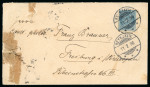 Stamp of Iceland Iceland 1896 and 1901 covers, 20a to Germany and 10a internal, with faults