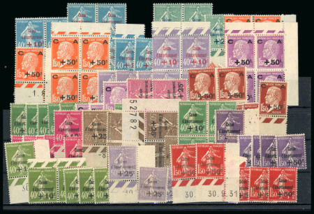 Stamp of France » Émissions à partir de 1900 1927-1931 : superbe lot de plusieurs exemplaires des