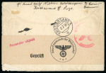 Stamp of Faroe Islands Faroe Islands 1940 cover from Kristiansand Service Interrupted by German invasion