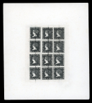 Stamp of Mauritius » 1859 Sherwin Issue (SG 40) 1911 Sherwin reprints made after the plates were presented to the Royal Philatelic Society including 1d (unissued) and 2d sheets of 12 in black, plus the reverse sides of the plates