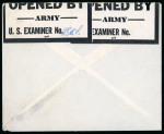 Stamp of Faroe Islands Faroe Islands 1943 internal censored envelope Thorshavn to Leirvik