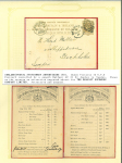 Stamp of Ireland » GB Used In Ireland 1879–1901 Postal Stationery for use in Ireland. An attractive and carefully mounted assembly of over 40 one penny brown (1d) , 1/2d green and 1/2d brown postal cards etc., neatly presented on album pages. The collection 