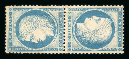 Stamp of France » Siège de Paris 1870 Lot de 4 tête-bêche Cérès dentelé n°36, 37 (2) et n°58