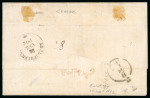 Stamp of Russia Russia 1872 cover fro Kurland Latvia to Lubeck with ten 1k vertically laid paper