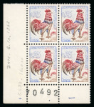 Stamp of France » Variétés et curiosités 1962, Coq de Décaris Y&T n°1331d, 25c papier fluorescent,