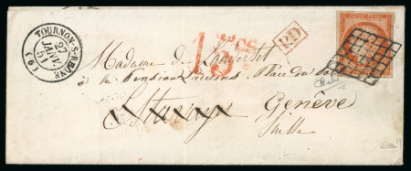 Stamp of France » Type Cérès de 1849-1850 1849, Cérès Y&T n°5 40c orange avec variété 4 retouché