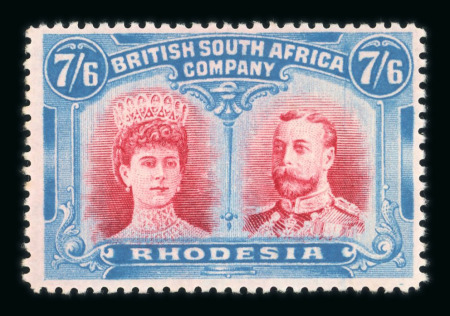 Stamp of Rhodesia 1910-13 Double Heads perf.14 mint set of eighteen, mostly mint n.h.