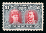 Stamp of Rhodesia 1910-13 Double Heads perf.14 mint set of eighteen, mostly mint n.h.