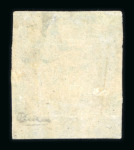 Stamp of France » Type Cérès de 1849-1850 1850, Cérès n°4 25c bleu réparé et petit pli. Signé
