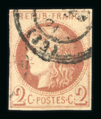 Stamp of France » Emission de Bordeaux 1870 1870, Cérès Bordeaux n°40Ad brun-rouge impression dépouillée
