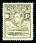 Stamp of Basutoland 1938 GVI Script CA 1/2d to 10s, mint nh, fresh and very fine (SG £130), plus Gibraltar SG 96-99 (SG £95) (15)