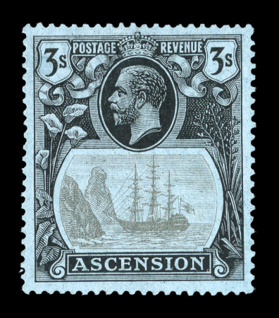 Stamp of Ascension Ascension 1924-33 3s with "broken main mast" variety, mint