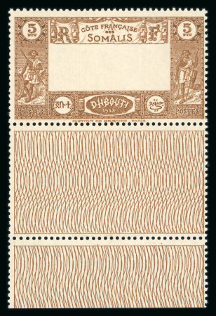 Stamp of Colonies françaises » Côtes des Somalis 1938, YT n° 167a, 168a et 168a  variété centre omis