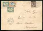 Stamp of Colonies françaises » Côtes des Somalis 1904, jolie lettre pour l'Italie affranchie avec trois
