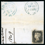 Stamp of Great Britain » 1840 1d Black and 1d Red plates 1a to 11 1840 1d black pl.6 OG with fine to good margins, tied