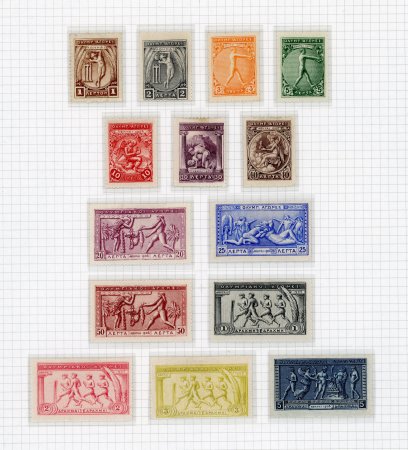 Stamp of Greece » 1906 Olympics » Stamps 1906 Olympics set (14), (lightly) mounted mint.