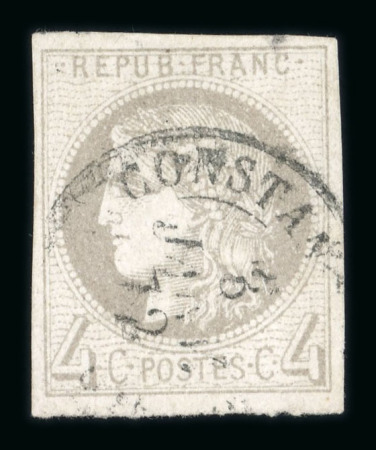 Stamp of France » Emission de Bordeaux 1870 1870, Bordeaux Cérès n°41B 4c gris oblitéré cachet