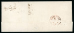 Stamp of Luxembourg Luxembourg 1852 1st printing undated 10c outer letter sheet three-ring handstamp, Grevenmach cds 