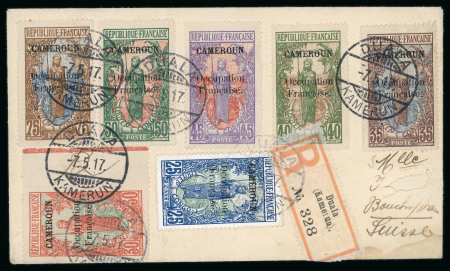 Stamp of Colonies françaises » Cameroun 1917, deux lettres recommandées pour Buchs en Suisse