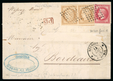 Stamp of Colonies françaises » Colonies Générales 1873, colonies générales n°10 80c rose TB et paire