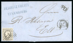 Stamp of Luxembourg Luxembourg 1859 Last Printing 10c grey on commercial invoice