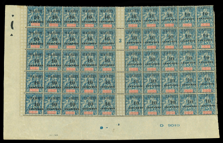 Stamp of Colonies françaises » Tahiti 1903, Tahiti n°33 10c (type I) sur 15c Sage bleu en