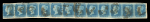 Stamp of Great Britain » 1841 2d Blue 1841, 2d blue, white lines added, strip of 12, SG 14