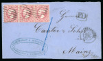 Stamp of Luxembourg Luxembourg 1859 Last Printing outer letter sheet 1Sgr horizontal strip of three