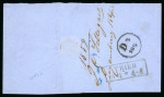 Stamp of Luxembourg Luxembourg 1859 Last Printing outer letter sheet 1Sgr horizontal strip of three