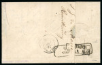 Stamp of Luxembourg Luxembourg 1855 1Sgr inverted watermark vertical strip of three entire