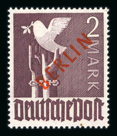 Stamp of Germany » Berlin 1949, Berlin red overprinted set mint ** mnh, signed