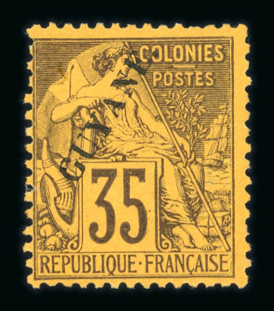 Stamp of Colonies françaises » Guyane française Guyane 1892, type Alphée Dubois surchargés neufs *