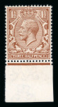 Stamp of Great Britain » King George V » 1912-24 Profile Head Issues 1912-24 Royal Cypher 1 1/2d brown mint n.h. lower marginal,