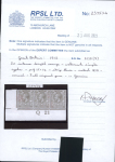 Stamp of Great Britain » King George V » 1912-24 Profile Head Issues 1912-24 Royal Cypher 2d intense bright orange in mint n.h. "Q21" control strip of three