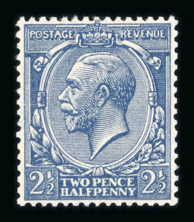 Stamp of Great Britain » King George V » 1912-24 Profile Head Issues 1912-24 Royal Cypher 2 1/2d dull Prussian blue, superb