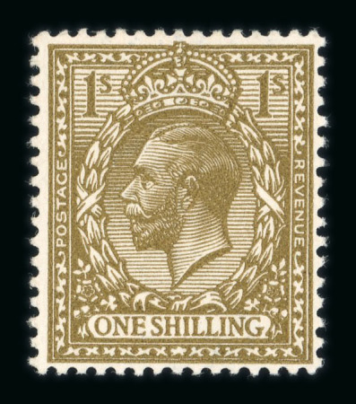 Stamp of Great Britain » King George V » 1912-24 Profile Head Issues 1912-24 Royal Cypher 1s deep bronze brown mint n.h.,