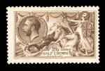 Stamp of Great Britain » King George V » 1913-19 Seahorse Issues 1915 De La Rue 2s6d very deep brown mint