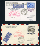 Stamp of Germany » German Empire 1931, German Reich, Deutsches Reich, Polarfahrt 2RM & 4 RM on card resp. cover, Malyguin drop