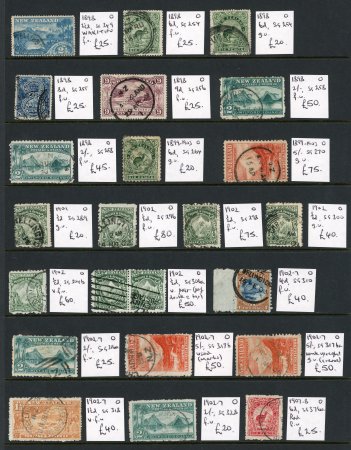Stamp of New Zealand 1898-1908 used selection of Pictorials, generally good/fine. 