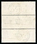 Stamp of Great Britain » 1855-1900 Surface Printed » 1887-1900 Jubilee Issue & 1891 £1 Green GB 1891 £1 green used vertical strip of three (top stamp reattached) with "Lancaster Street / Hyde Park" cds and "G.P.O" boxed hs cancels