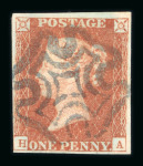 Stamp of Great Britain » 1841 1d Red GB 1841 1d red pl.31 HA, very close to large margins, cancelled by neat bluish MC