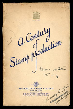 Stamp of Literature Stamp Printing; small book "Waterlow & Sons Limited; A Century of Stamp Production 1852-1952".