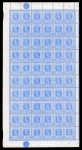 Stamp of Gambia 1904-6 2½d bright blue (SG 60) attractive complete pane of 60 stamps.