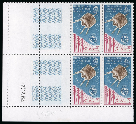 Stamp of Colonies françaises » TAAF 1965, TAAF poste aérienne n°9 30fr bleu et rouge en