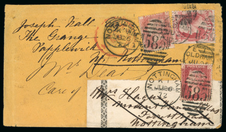Stamp of Great Britain » 1854-70 Perforated Line Engraved 1877 Incoming envelope from the USA with 6c Lincoln