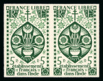 Stamp of Colonies françaises » Inde 1942, série de Londres YT n° 217-230 (sauf n° 229)