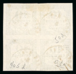 Stamp of France » Timbres-Taxe 1859, Taxe n°1A 10c noir 2 blocs oblitérés cachets
