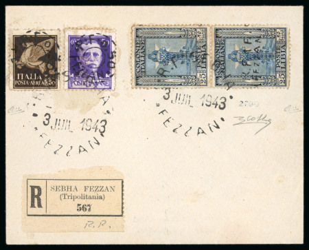 Stamp of Colonies françaises » Fezzan 1943, très belle lettre recommandée du 03/07/1943 (Sebha) affranchie 